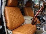 新品のクラシックキャメルシートカバーを装着！