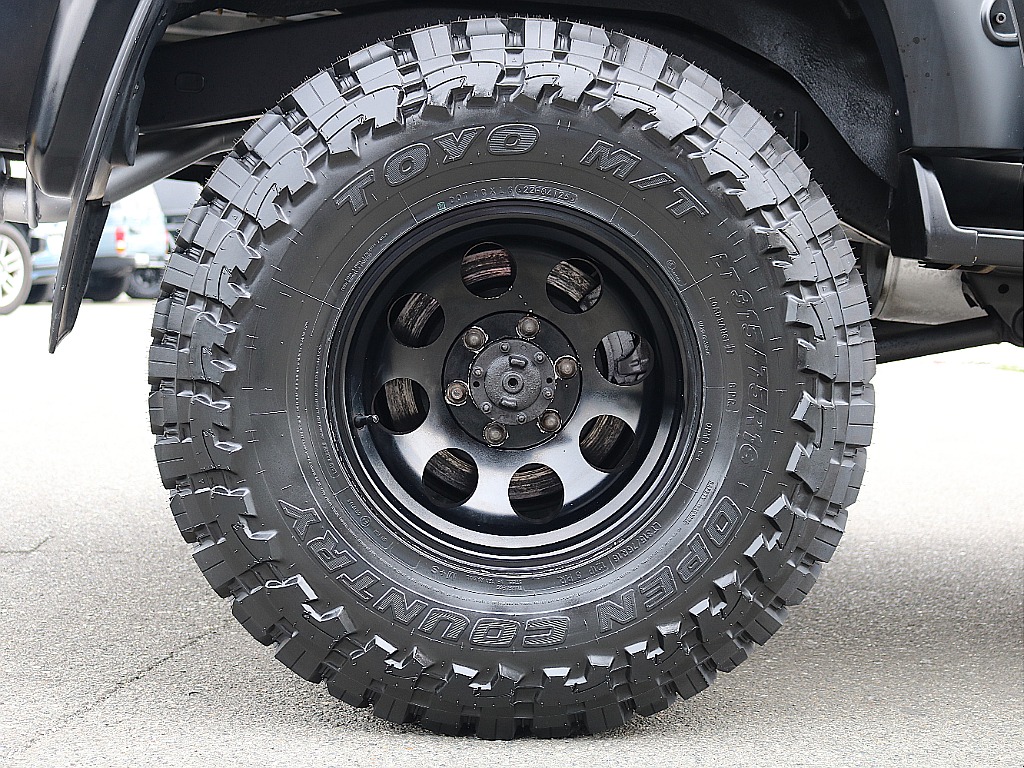 ジムライン製16inch ブラックAW×新品 TOYOオープンカントリーMT