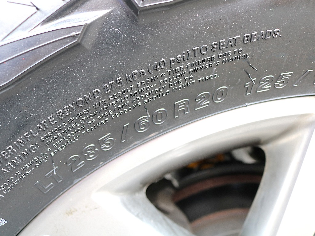 タイヤサイズ。