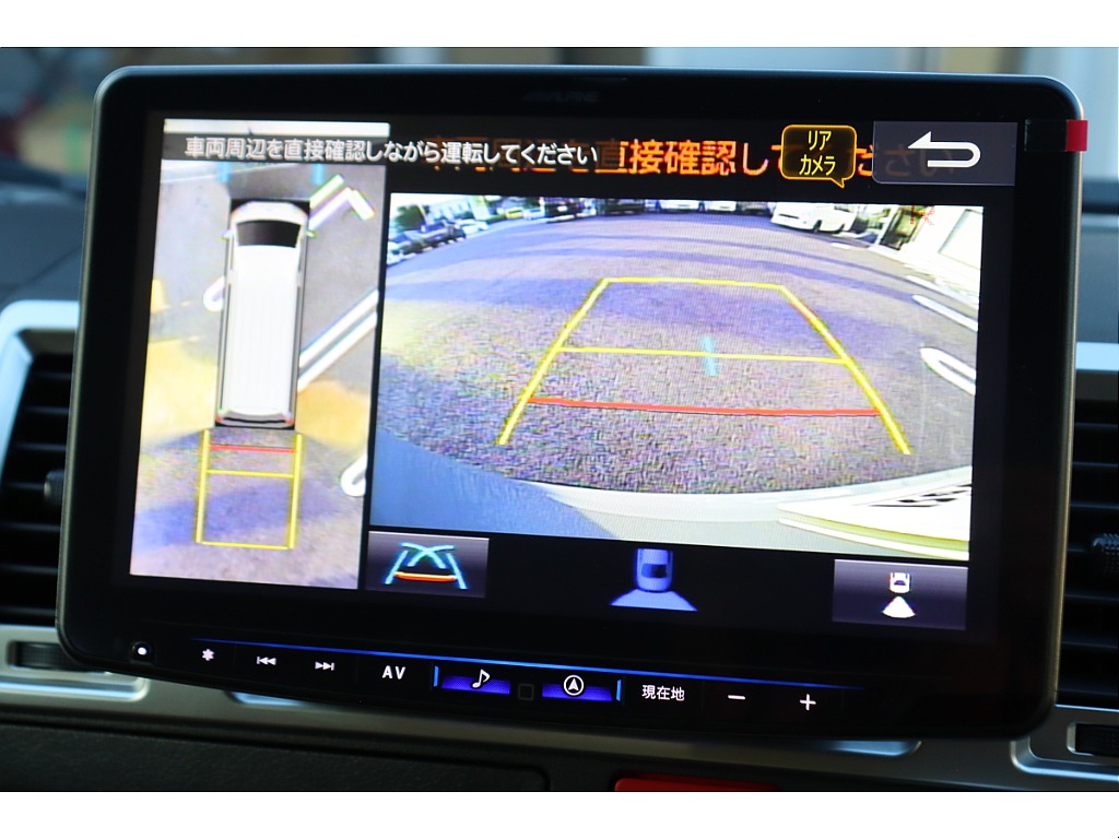 駐車時も安心なパノラミックビューモニターを完備！