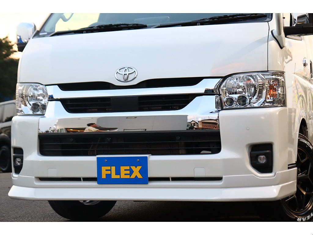 迫力あるFLEX DeifinoLineフロントスポイラーを装着済み！