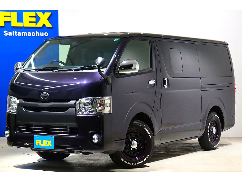 【買取直販】ハイエースバン　スーパーGL　ダークプライム　ガソリン2WD　ブラックパール　ワンオーナー　フルセグナビ　ベッドキット！