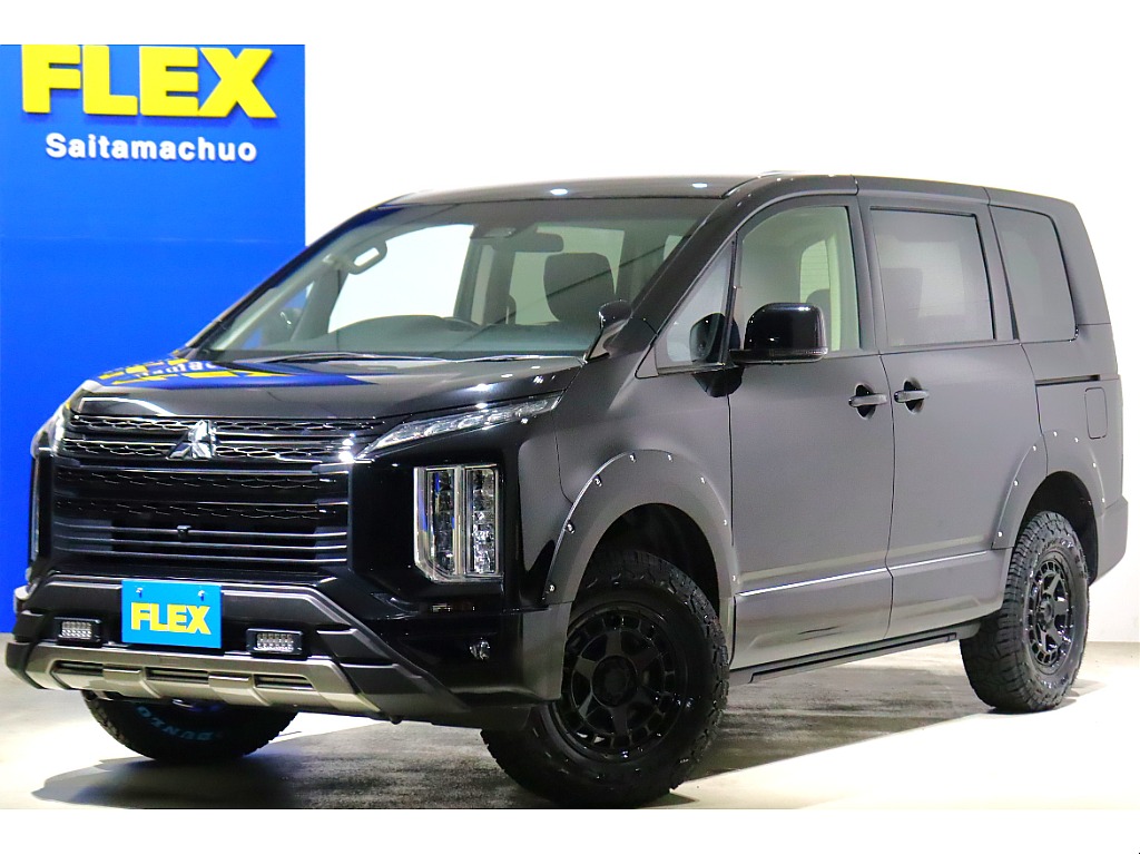 デリカD：5 2.2 G パワーパッケージ ディーゼルターボ 4WD ブラックエディション仕様 リフトアップ JAOS製フロントバンパー！