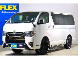 【厳選中古】ハイエースバン　ダークプライムⅡ　ディーゼル４ＷＤ　オフロードスタイル　LED付きスポイラー　ダンロップタイヤ　NT-1/１６インチAW！