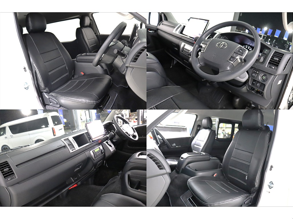 全席にオリジナル黒レザーシートカバーを着用済み♪