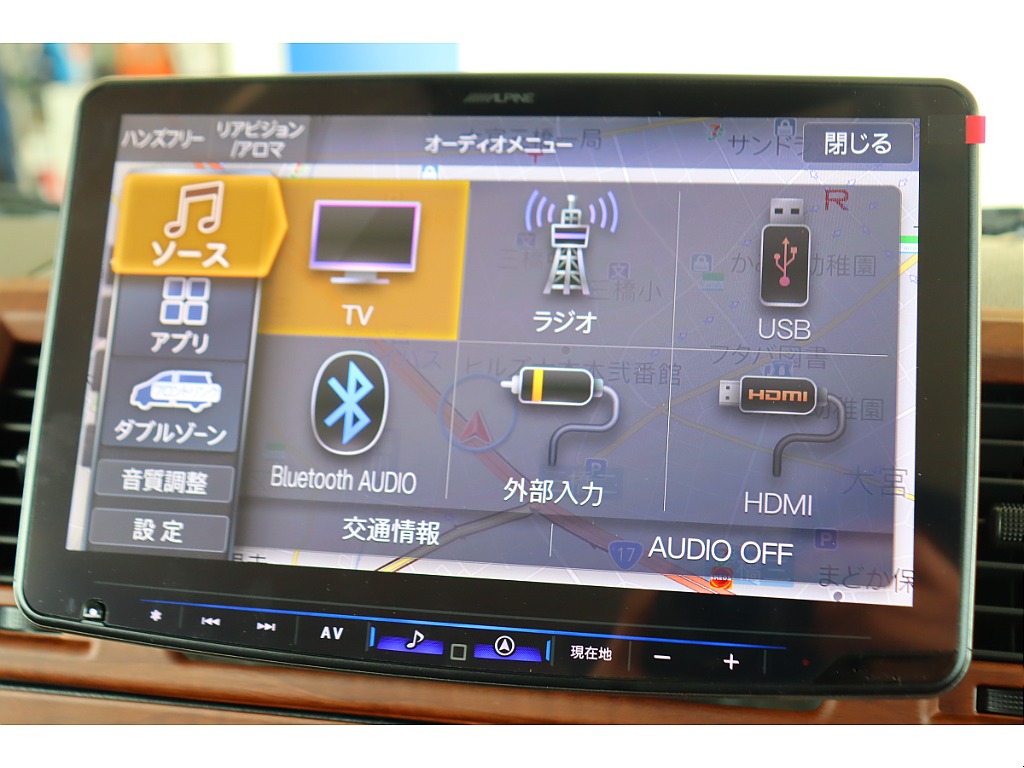 大画面が魅力のアルパインBIGX11メカレスナビを搭載！