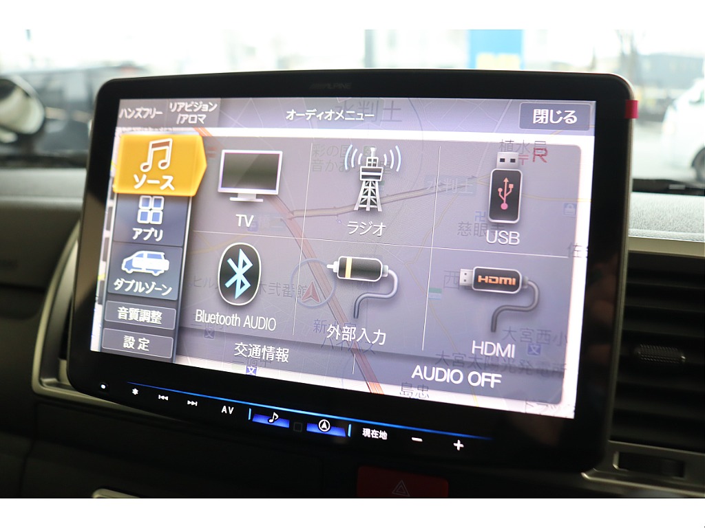 大画面が魅力のアルパインBIGX11メカレスナビを搭載！