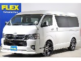【厳選中古】ハイエースバン　スーパーGL　ダークプライムⅡ　ワイド　ディーゼル２WD　フロントスポイラー　オーバーフェンダー　１７インチAW/ナスカータイヤ　ローダウンスタイル！