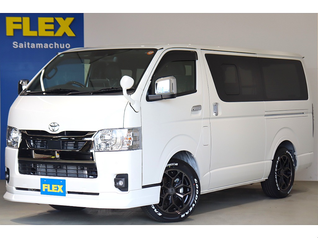 登録済み未使用車】ハイエースバン　スーパーGL　ダークプライムⅡ　ディーゼル２WD　アルパインメカレスナビ　フロントエアロ　LEDテール付き！