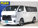 【厳選中古】ハイエースバン　ダークプライムⅡ　ディーゼル２WD　BIG-Xメカレスナビ　HDMI　フロントエアロ　オーバーフェンダー　DELF02/17インチAW　ナスカータイヤ！