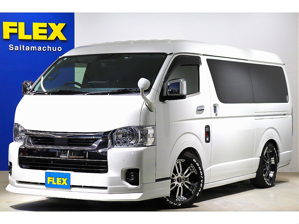 【厳選中古】ハイエースワゴン　GL　8ナンバー　キャンピング　various内装　ガソリン２WD　ベッド　シンク　テーブル　アルパインナビ×フリップダウンモニター！