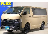 【厳選中古】ハイエースバン　スーパーGL　アースカラー　ベージュ　ガソリン２ＷＤ　ブラックエディション　１６インチAW　オフロードスタイル！