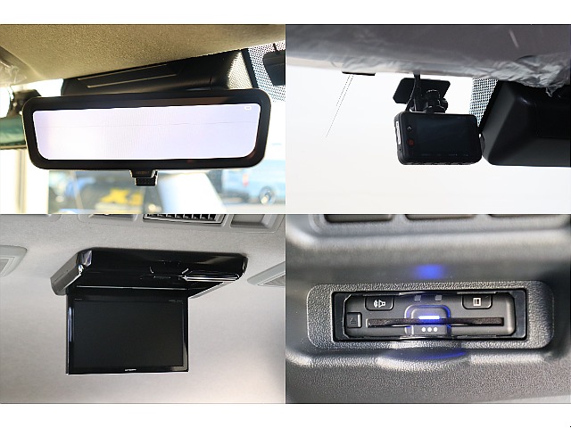 10インチフリップダウンモニター＆前後ドラレコも完備！