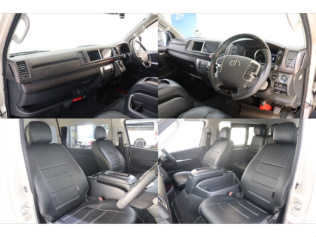 艶消しマホガニーパネルセットに黒木目調シートカバー☆