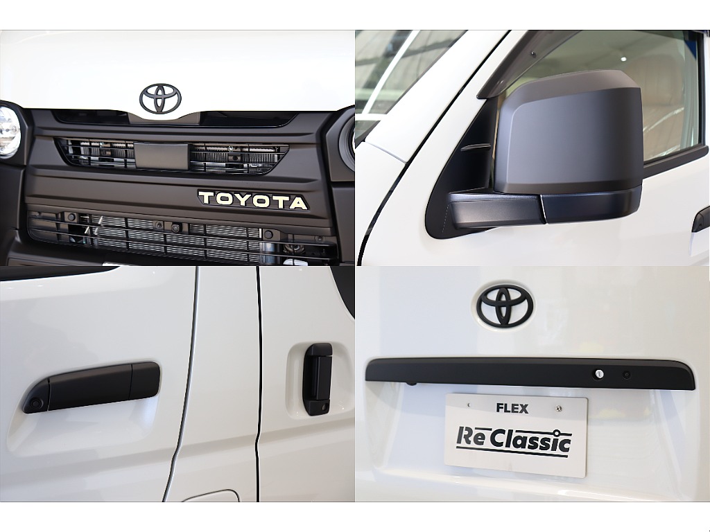 ReClassicフロントグリルや各メッキ部をマットブラック塗装済み！