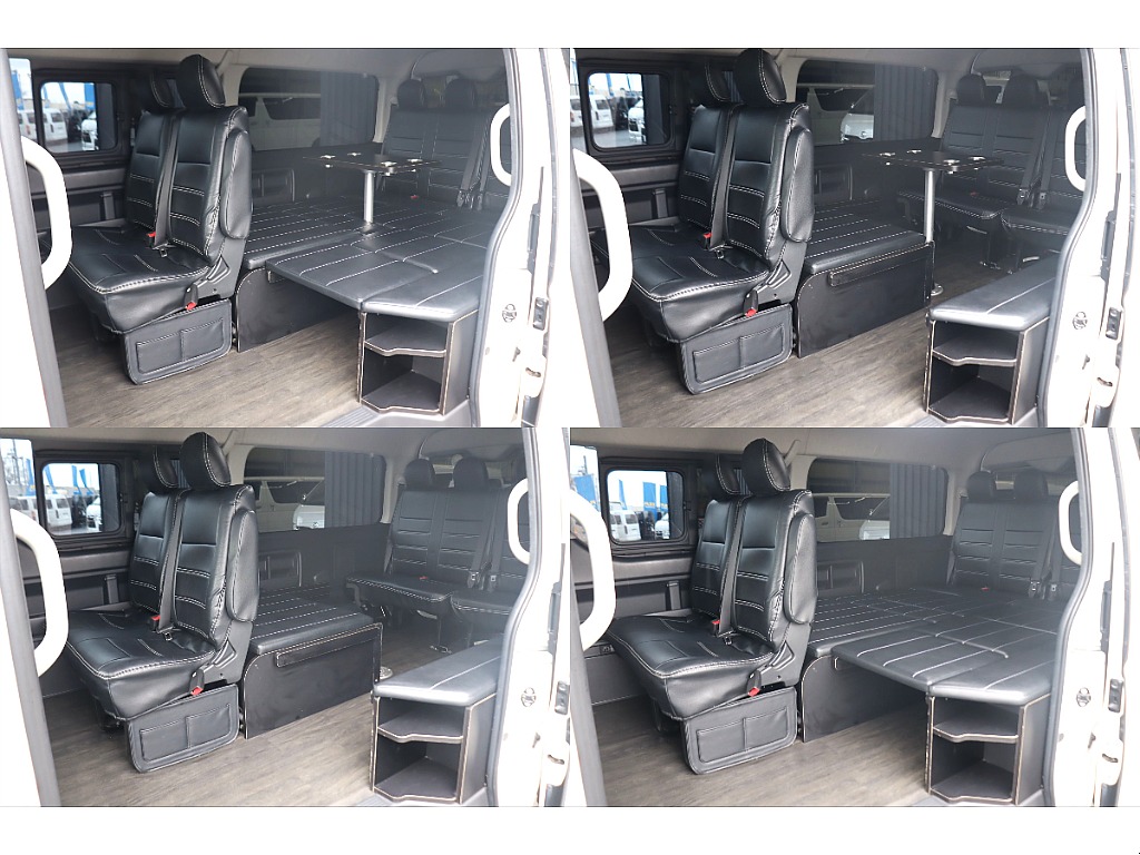 R1内装架装に仕上がっております！車中泊とプライベートの両立がしやすいシートアレンジ♪