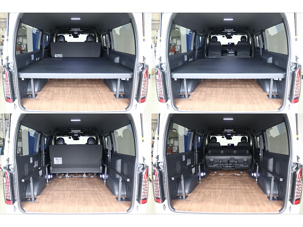 荷室にはベッドキット搭載でフルフラット仕様も可能！