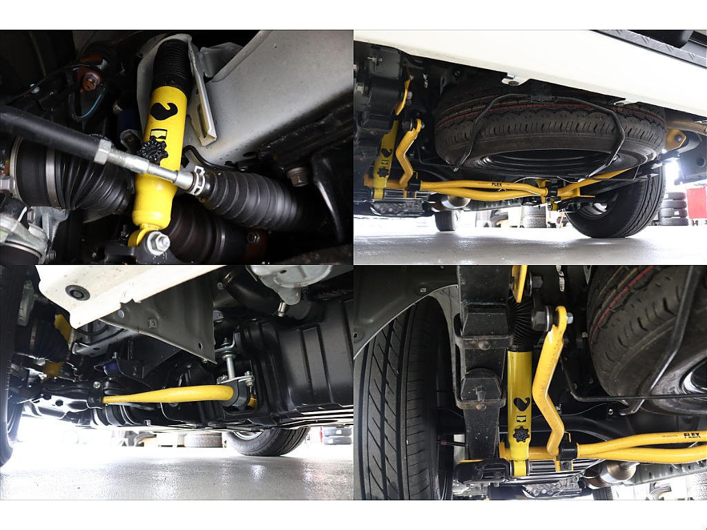 前後スタビライザーにハーモフレックショックも装備！