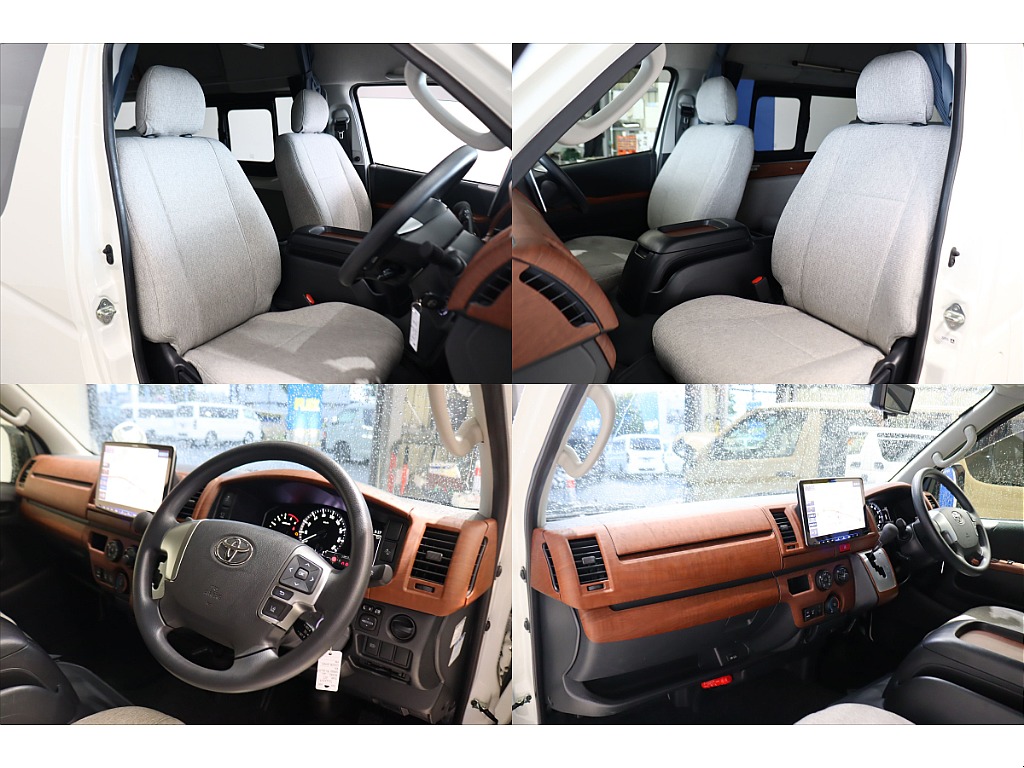 シートカバー・茶木目パネルなどもカスタム済みです☆