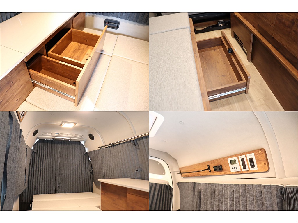 キャンプやアウトドア、車中泊などでも十分な装備内容となります☆