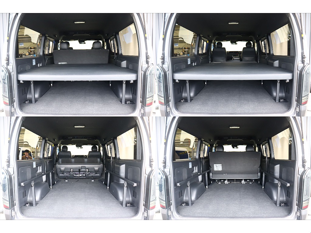 荷室にはベッドキット搭載で車中泊も可能☆