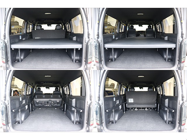 荷室にはベッドキット搭載で車中泊も可能☆