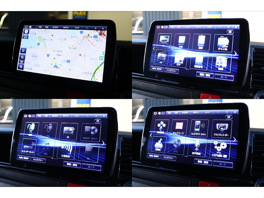 Bluetooth接続やフルセグナビを搭載した便利な９インチフローティングナビ！