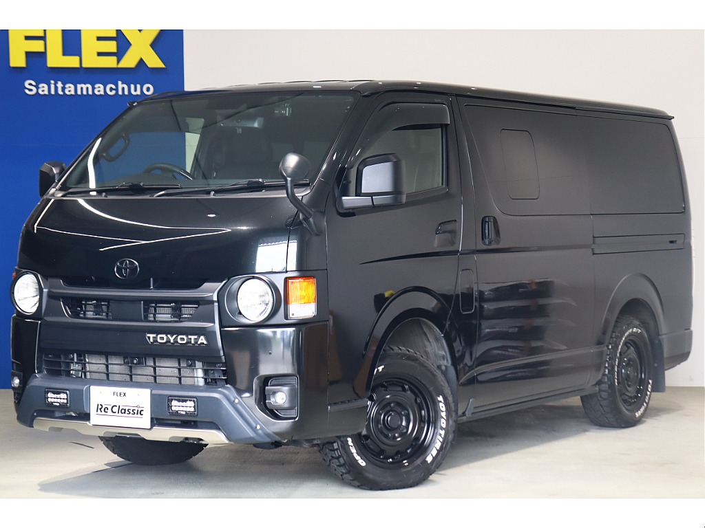 【買取直販】ダークプライムⅡ　ディーゼル４WD　丸目　オフロードスタイル　TRDカスタム　フルセグナビ　ベッド付き☆