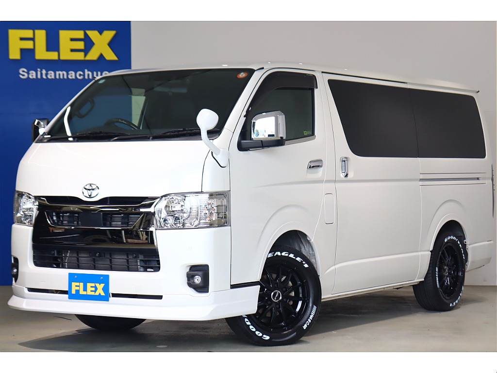 【厳選中古】ハイエースバン　スーパーGL　ダークプライムⅡ　ディーゼル２WD　エアロスタイル　新品17インチAW/タイヤ　ベッド付き☆