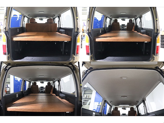 荷室にはブラウンカラーのフラットベットキットを装着済み！