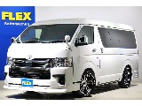 令和6年式　スーパーGLダークプライムⅡガソリン4WD　低走行9000㎞！リアカーテン　ベットキット　CFカーゴマット　7インチフルセグナビ　フリップダウンモニター　パノラミックビューモニター！
