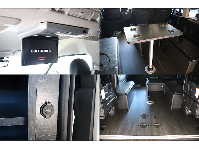 後席モニターやセンターテーブルなど便利な機能やカスタムもございます☆